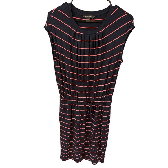 Banana Republic Striped Dress w/ Pockets-Sz XS Keyhole Detail, Drawstring Waist - Picture 1 of 6